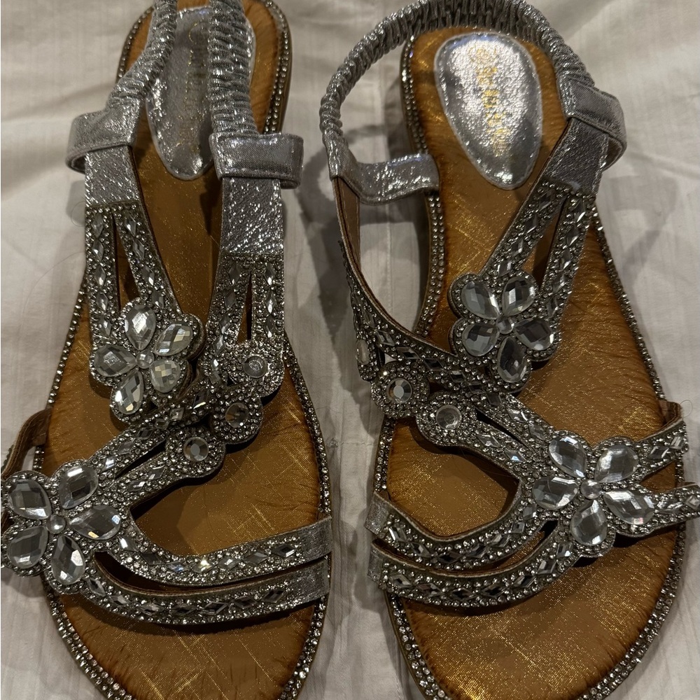 Sparkly rhinestone sandals